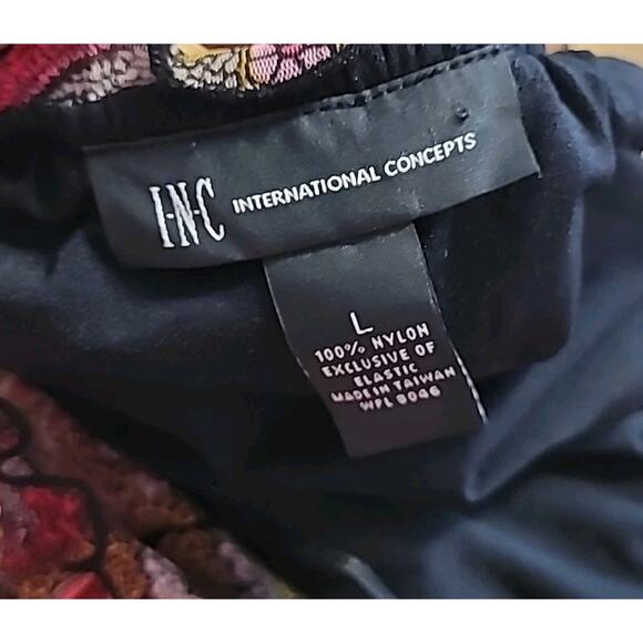 Boho Paisley Floral Puff Sleeve Blouse Pink Black Gypsy Romantic Top Sz L EUC - Picture 6 of 8